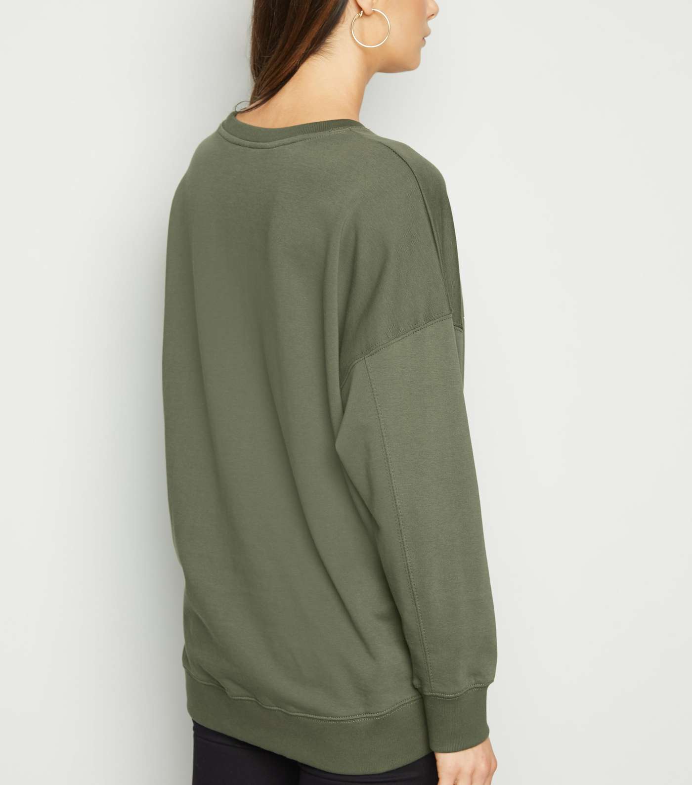 Tall Khaki Long Sweatshirt Image 3