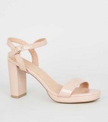 pale pink platform heels
