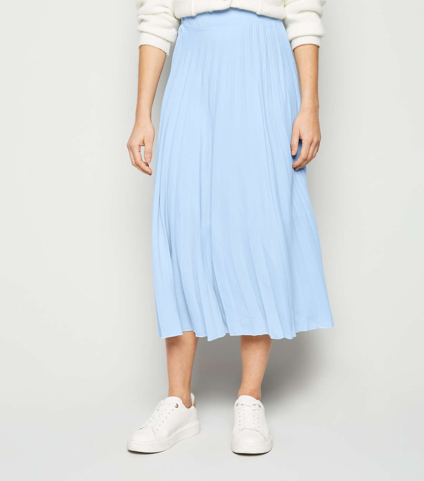 Cameo Rose Pale Blue Pleated Midi Skirt  Image 2
