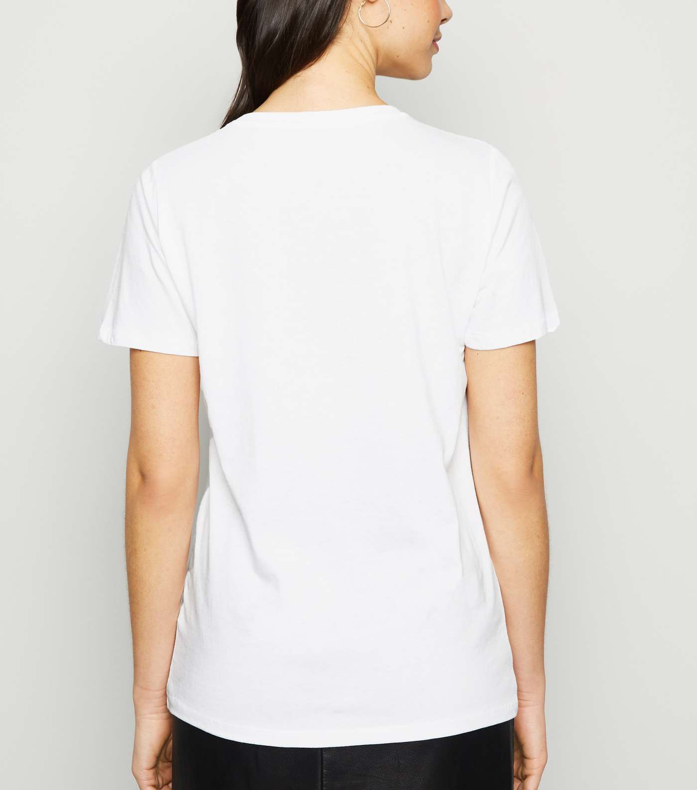 White J'Adore Lipstick Slogan T-Shirt Image 3