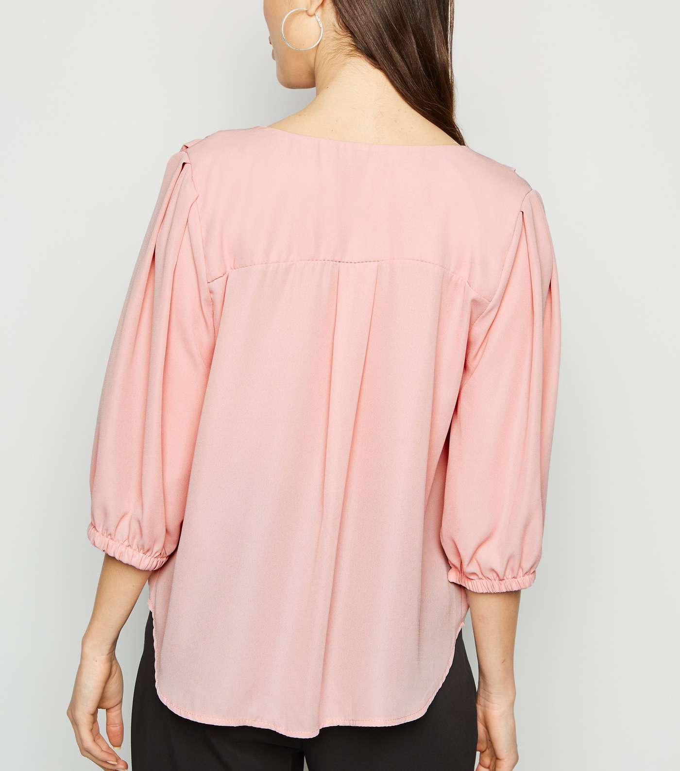 Cameo Rose Pale Pink Button Up Blouse Image 3