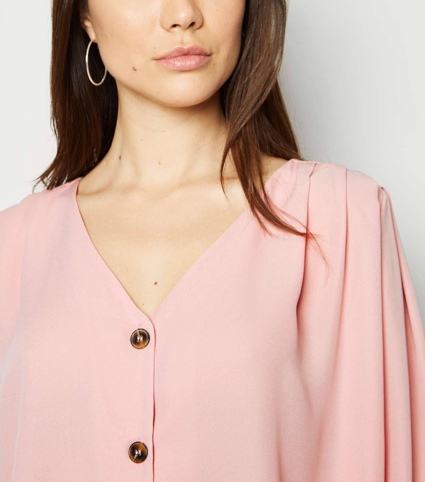 Cameo Rose Pale Pink Button Up Blouse Image 5
