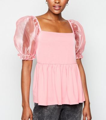 Light pink best sale puff sleeve top