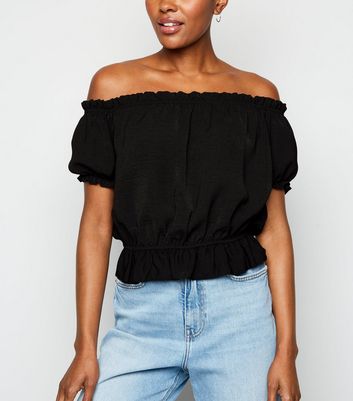 New look cheap black bardot top