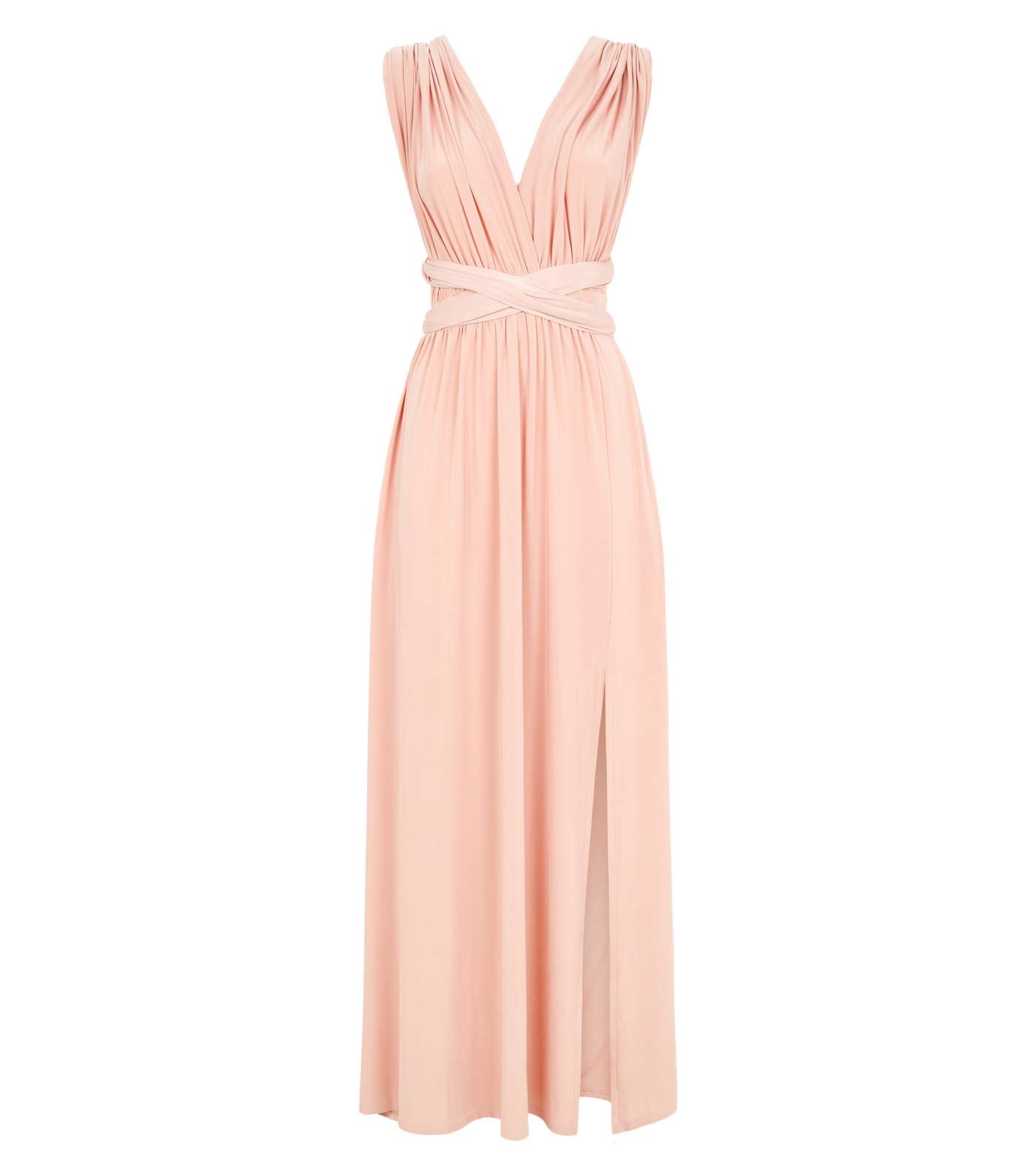 Pale Pink Multi Way Wrap Maxi Dress Image 4