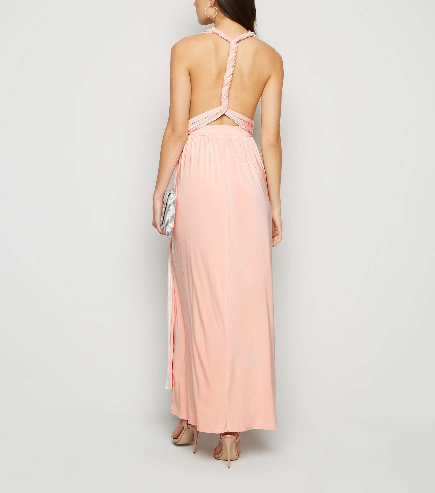 Pale Pink Multi Way Wrap Maxi Dress Image 6