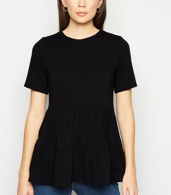 peplum shirt black