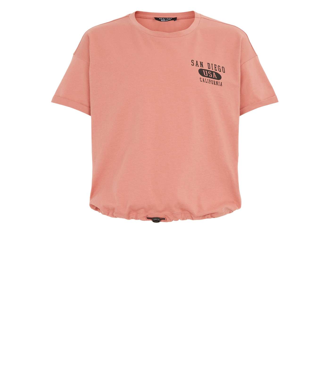 Girls Mid Pink San Diego Logo T-Shirt Image 4