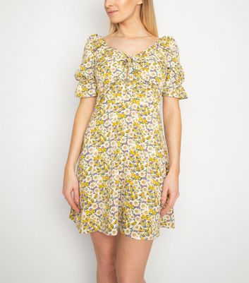 New look yellow cheap floral dress