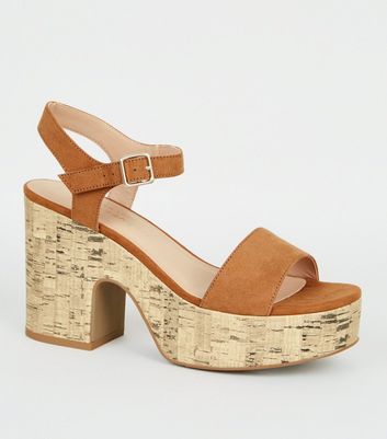 tan cork wedge sandals