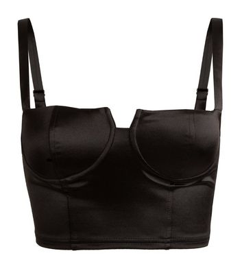 black corset bralette