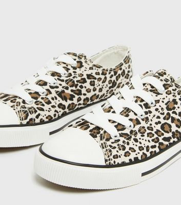 New look hot sale animal print trainers