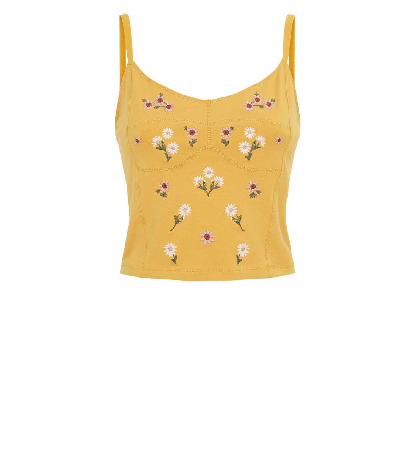 Yellow Daisy Embroidered Bralette Image 4