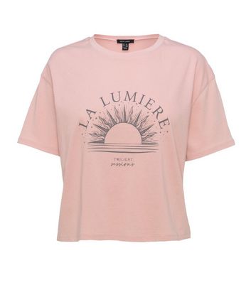 Pink Mystic Lumiere Boxy Slogan T-Shirt | New Look