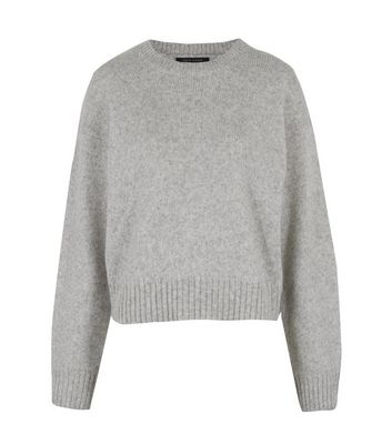 cropped jumper grey