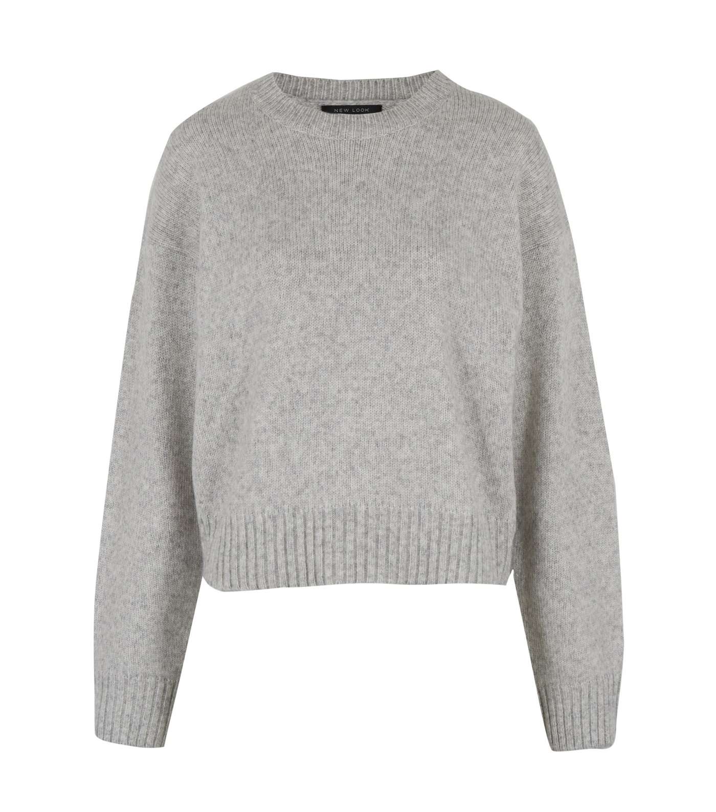 Tall Pale Grey Cropped Jumper