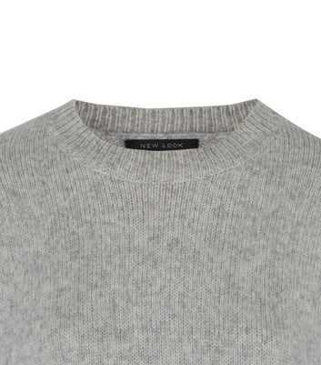 Tall Pale Grey Cropped Jumper | New Look