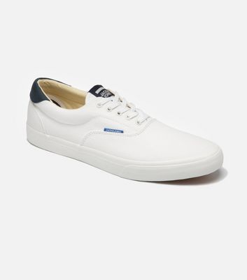 New look outlet white canvas trainers