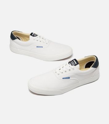 Image of Jack & Jones White Canvas Trainers New Look
