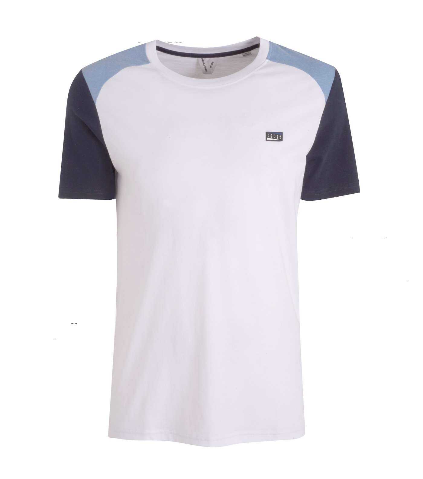 Jack & Jones White Colour Block T-Shirt 