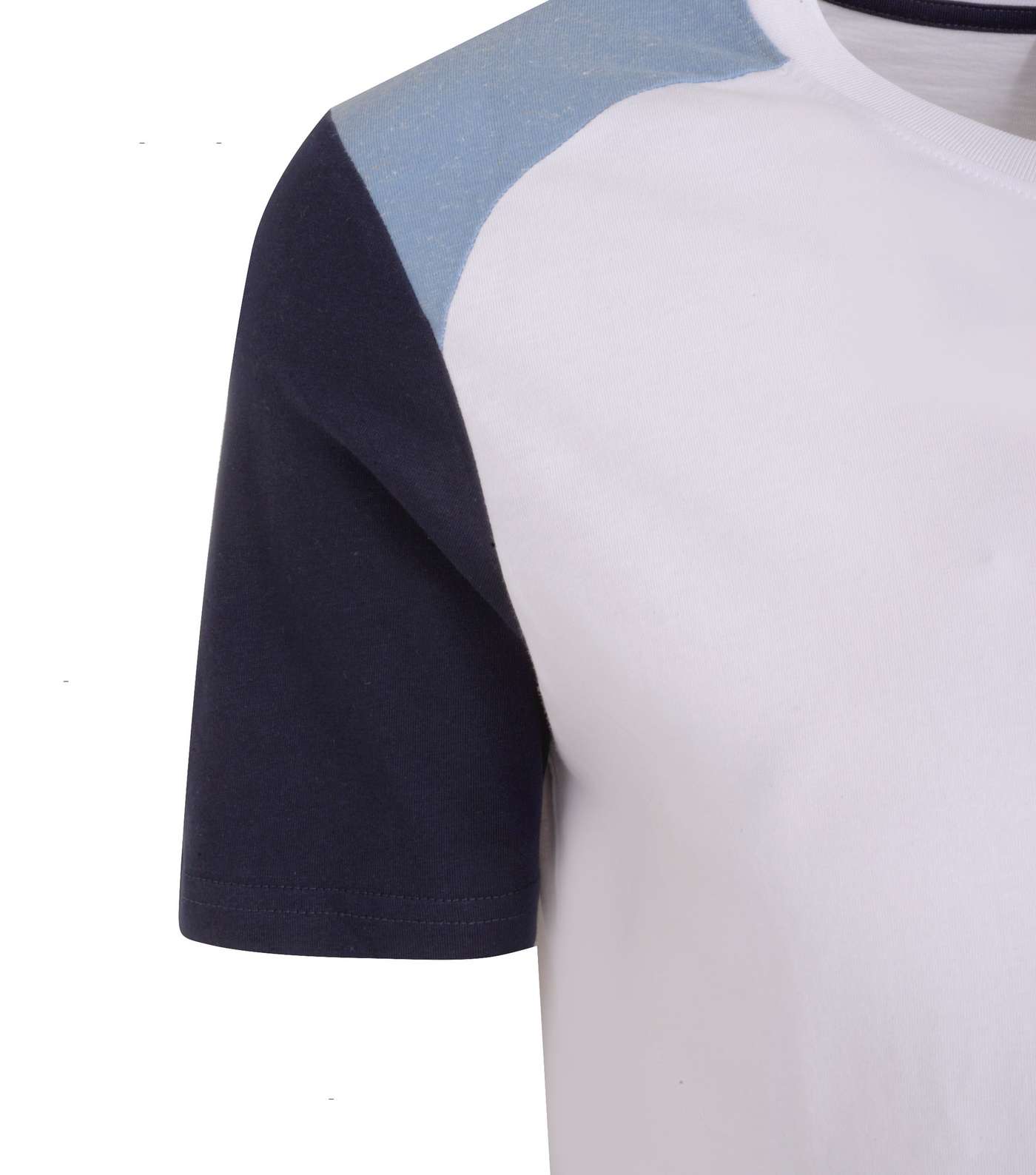 Jack & Jones White Colour Block T-Shirt  Image 3