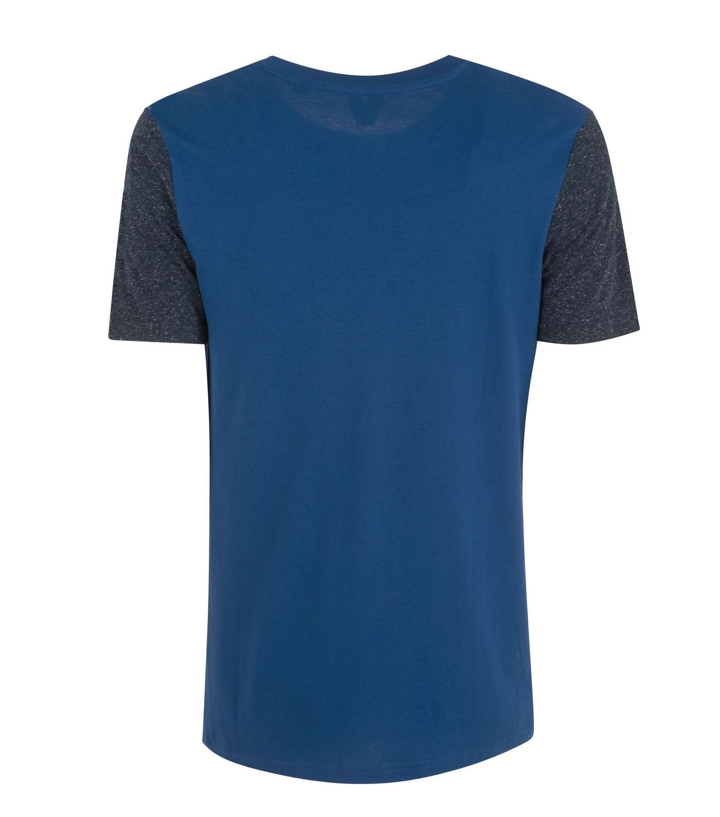 Jack & Jones Bright Blue Colour Block T-Shirt  Image 2