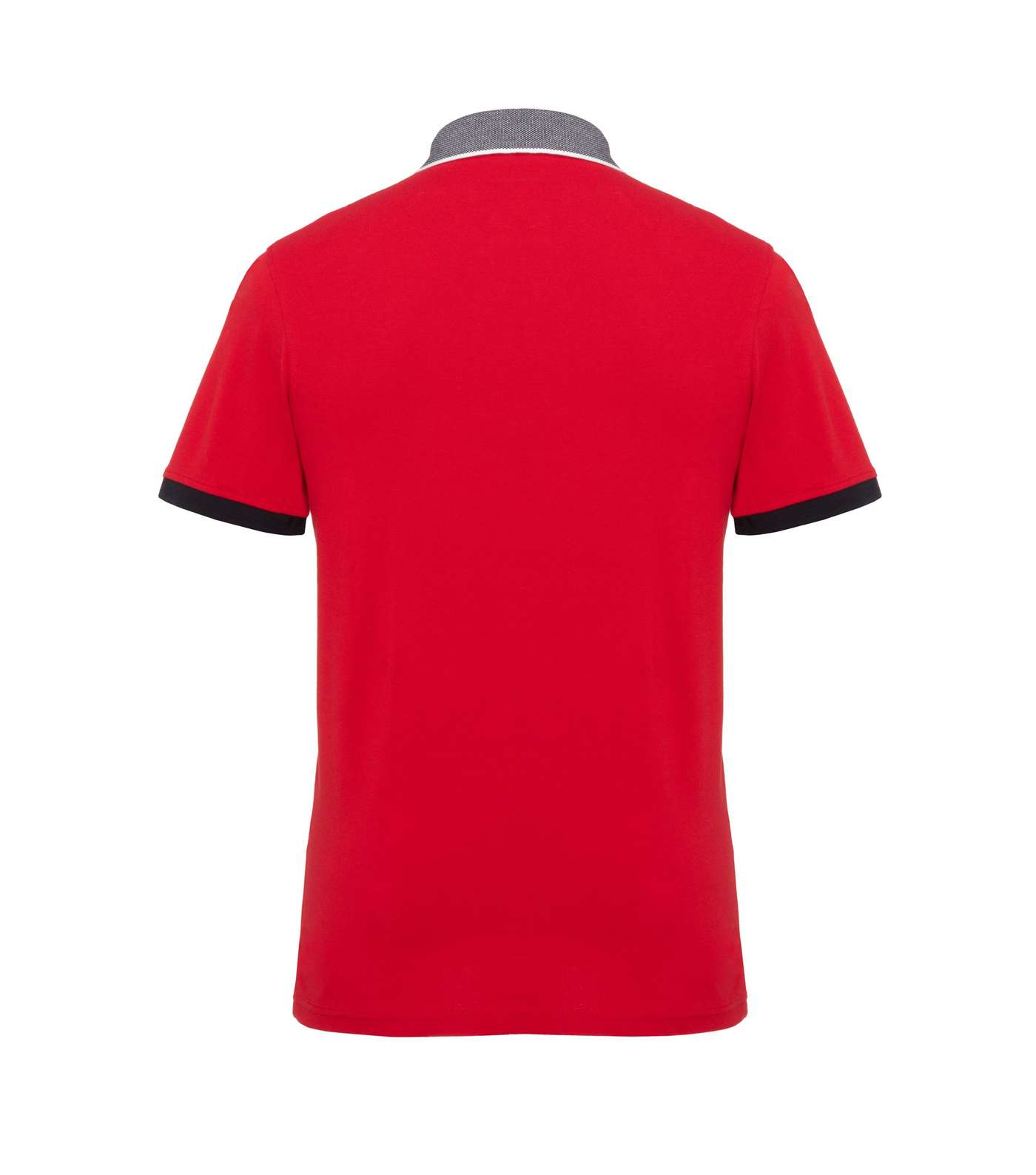Jack & Jones Red Colour Block Polo Shirt Image 2