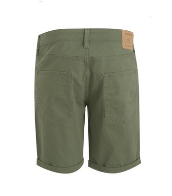 Image of Jack & Jones Dark Green Chino Shorts New Look