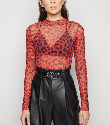 red leopard bodysuit