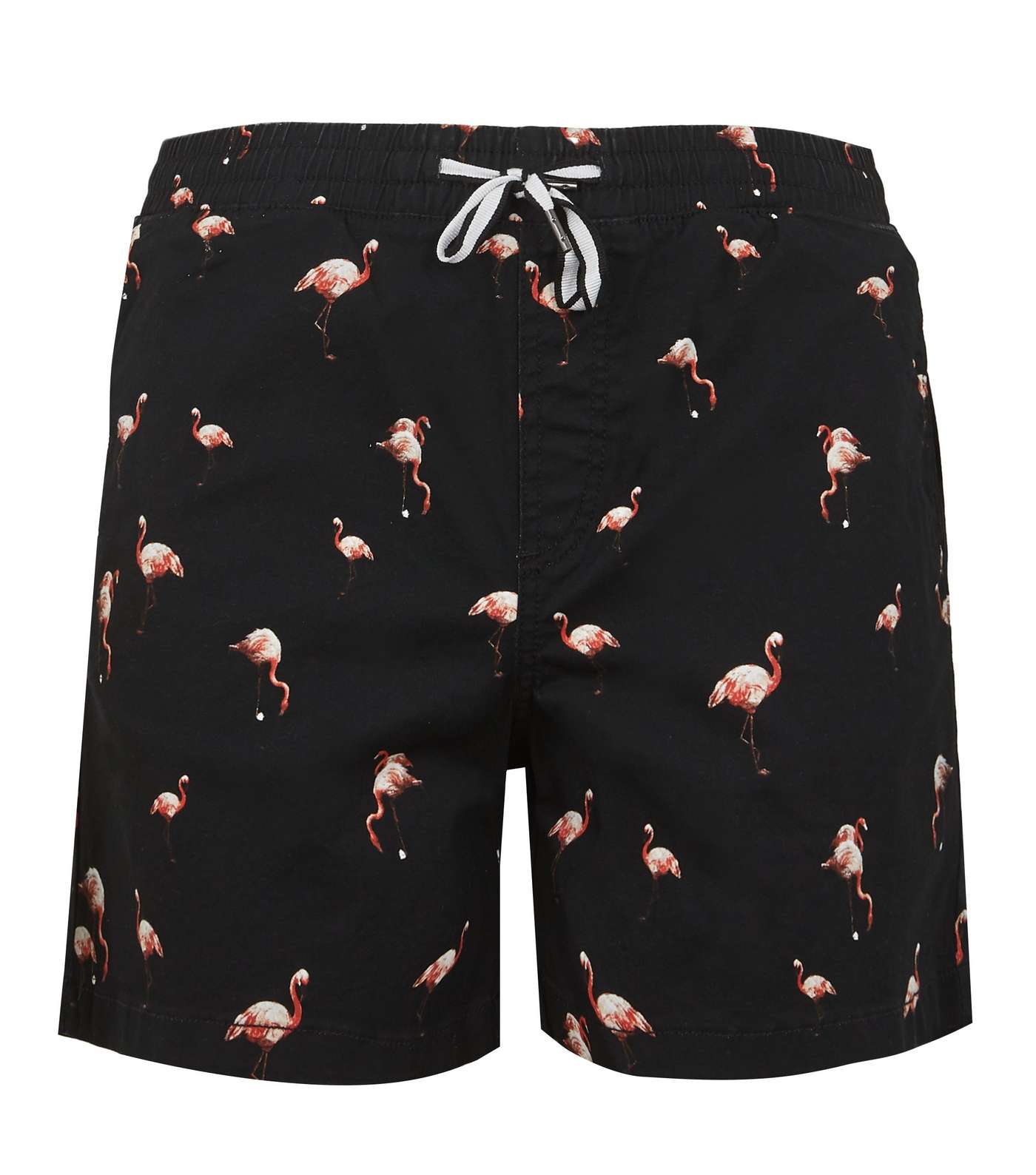 Jack & Jones Black Flamingo Swim Shorts