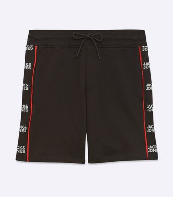Image of Jack & Jones Black Logo Jersey Shorts New Look