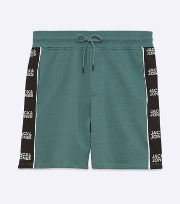 Image of Jack & Jones Teal Logo Jersey Shorts New Look