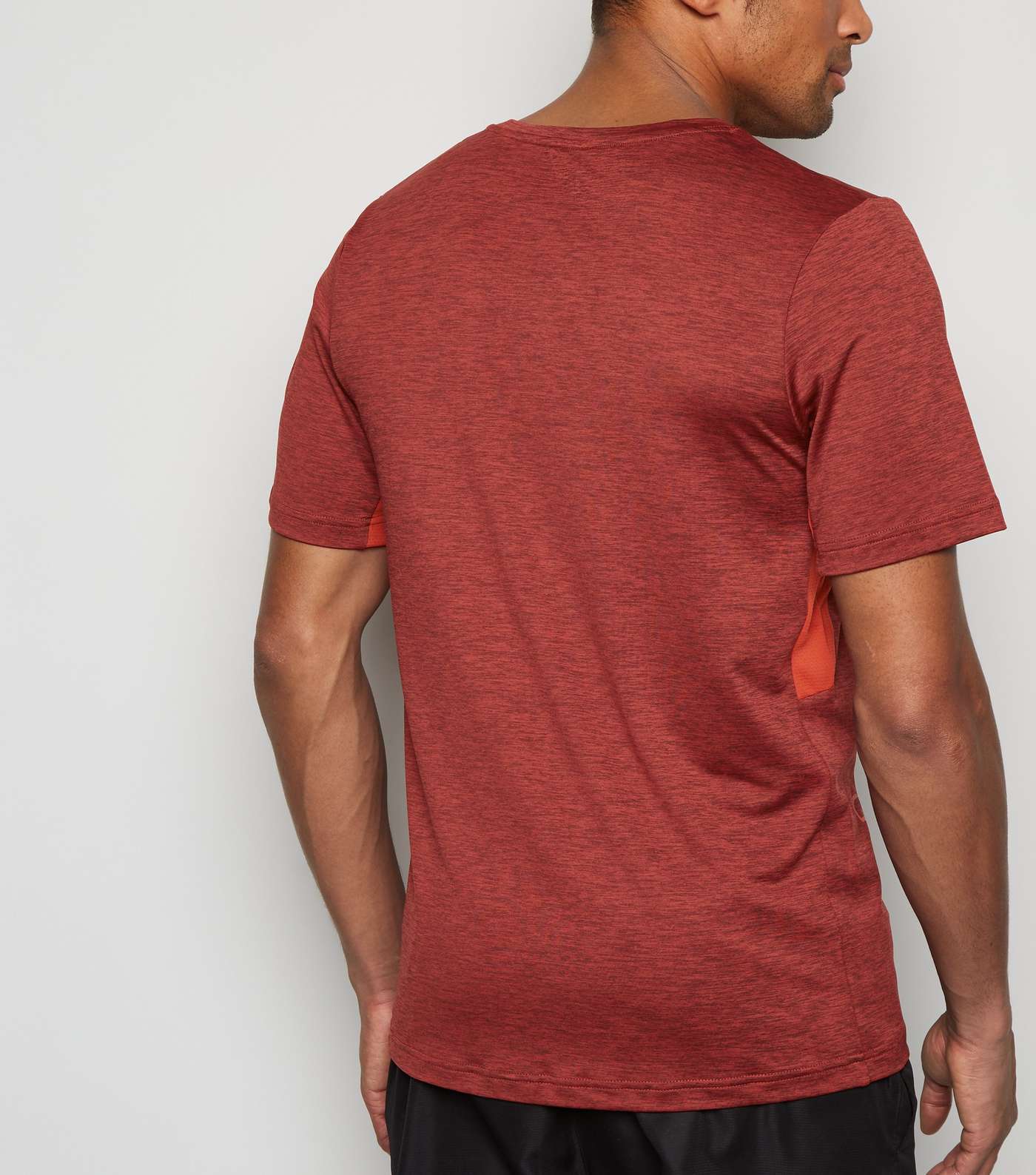 GymPro Red Mesh Panel T-Shirt Image 3