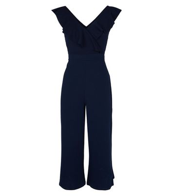 Navy cheap crepe jumpsuit