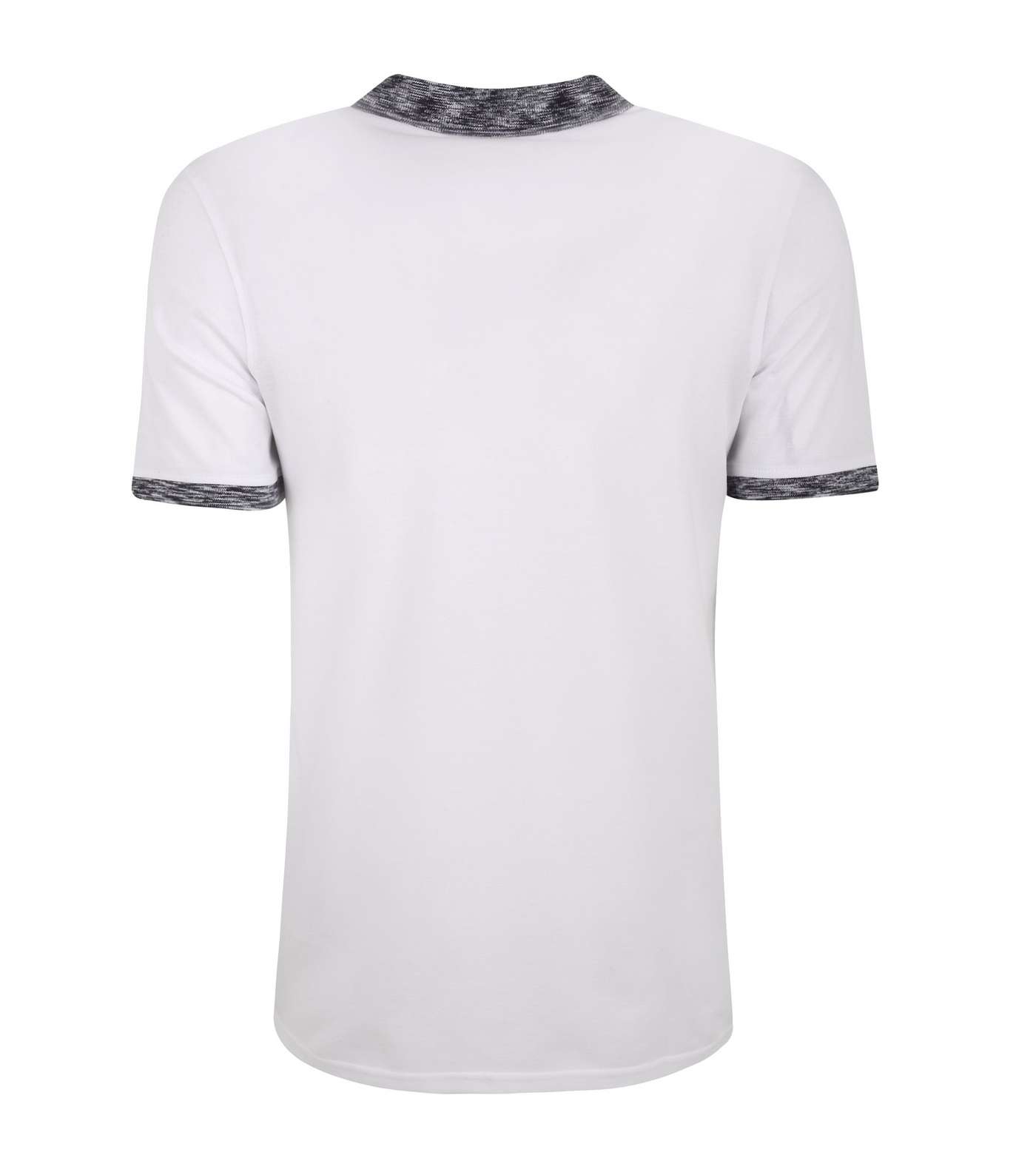 Jack & Jones White Contrast Collar Polo Shirt Image 2