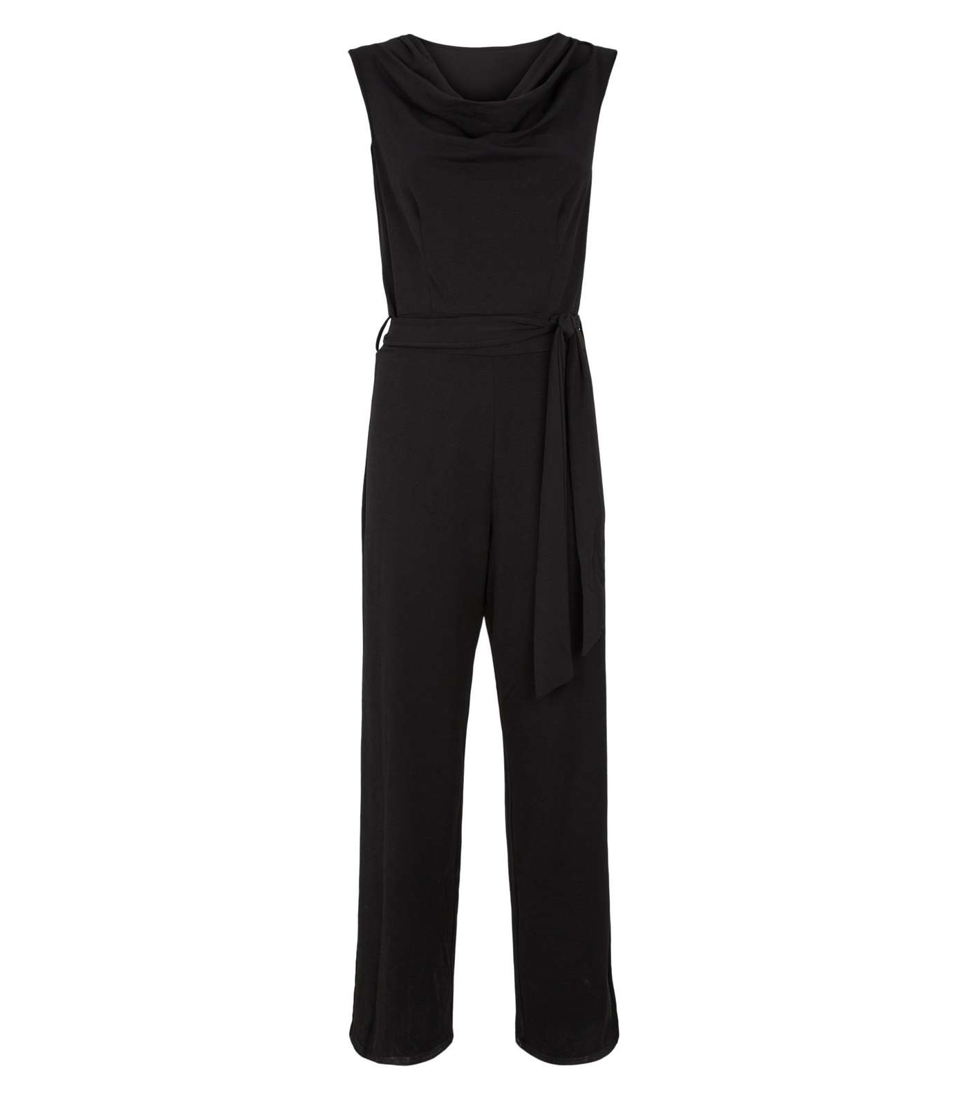 Mela Black Cowl Neck Sleeveless Jumpsuit Image 4