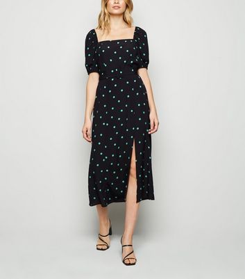 Robe mi discount longue a pois