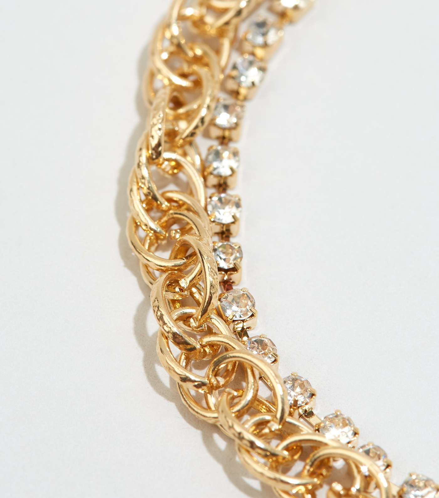 Gold Diamanté Chain Anklet Image 2