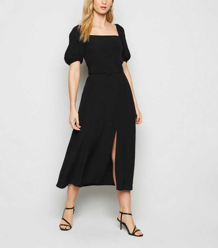 Square Neck Black Dress – Styched Fashion