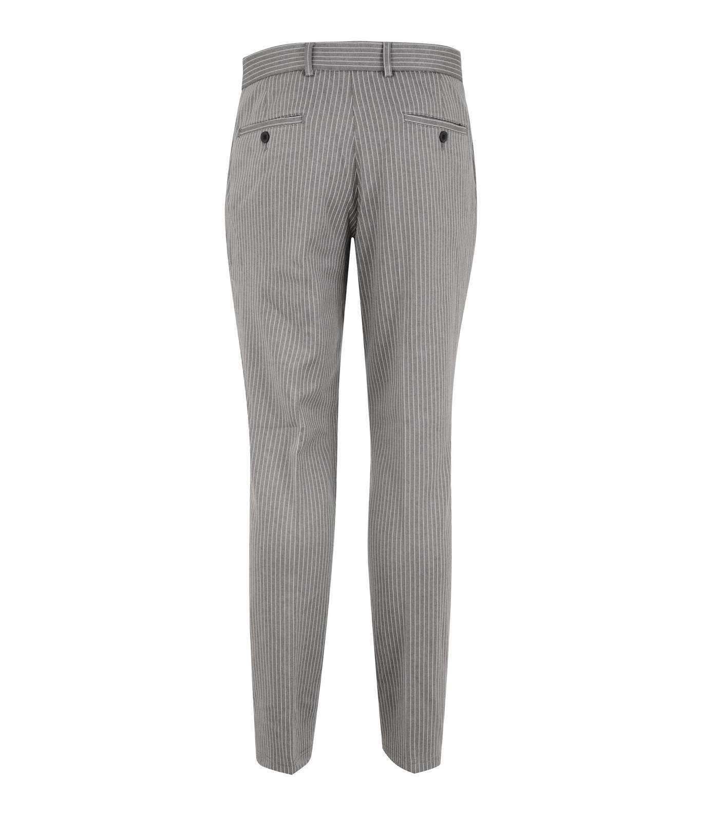 Jack & Jones Grey Marl Pinstripe Trousers Image 2