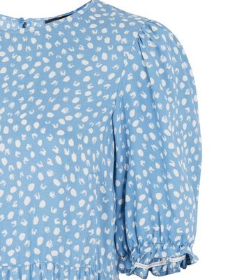 pale blue spotty dress