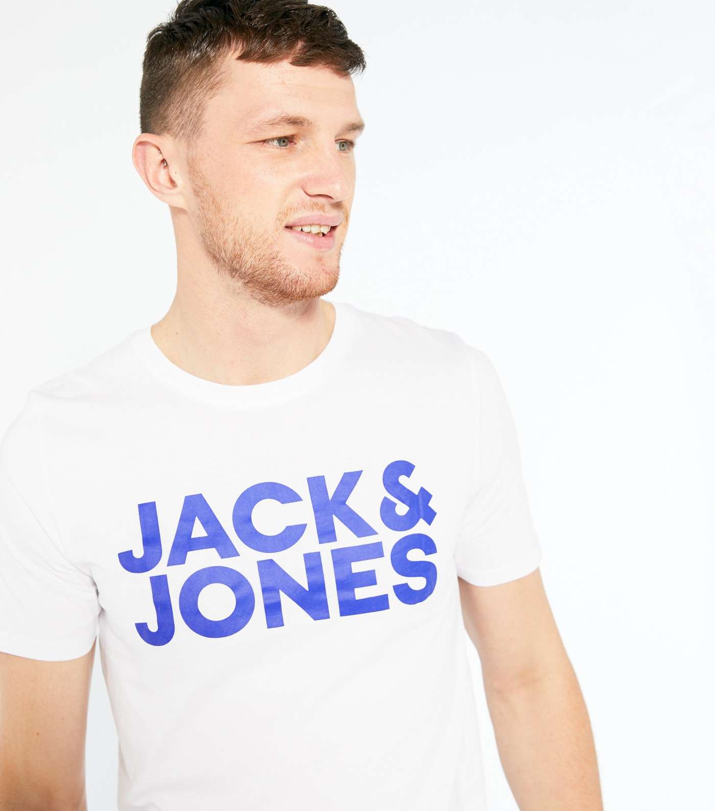 Jack & Jones Navy Logo T-Shirt Image 3