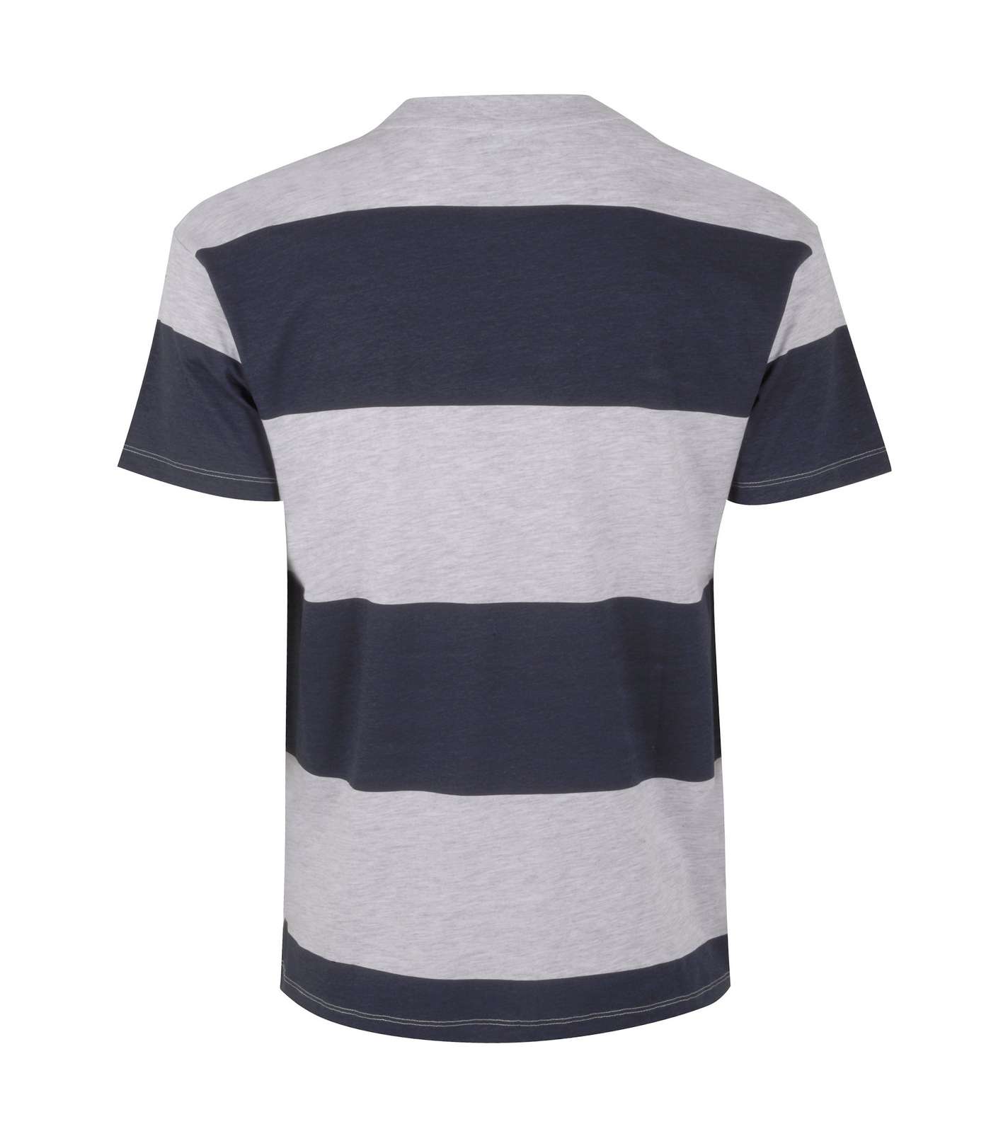 Jack & Jones Navy Stripe Logo T-Shirt  Image 2