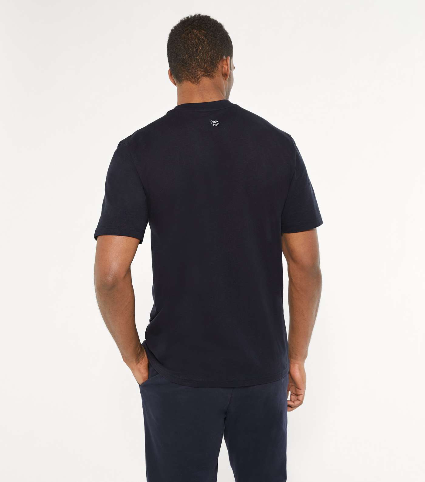 Only & Sons Navy Palm Print T-Shirt Image 4