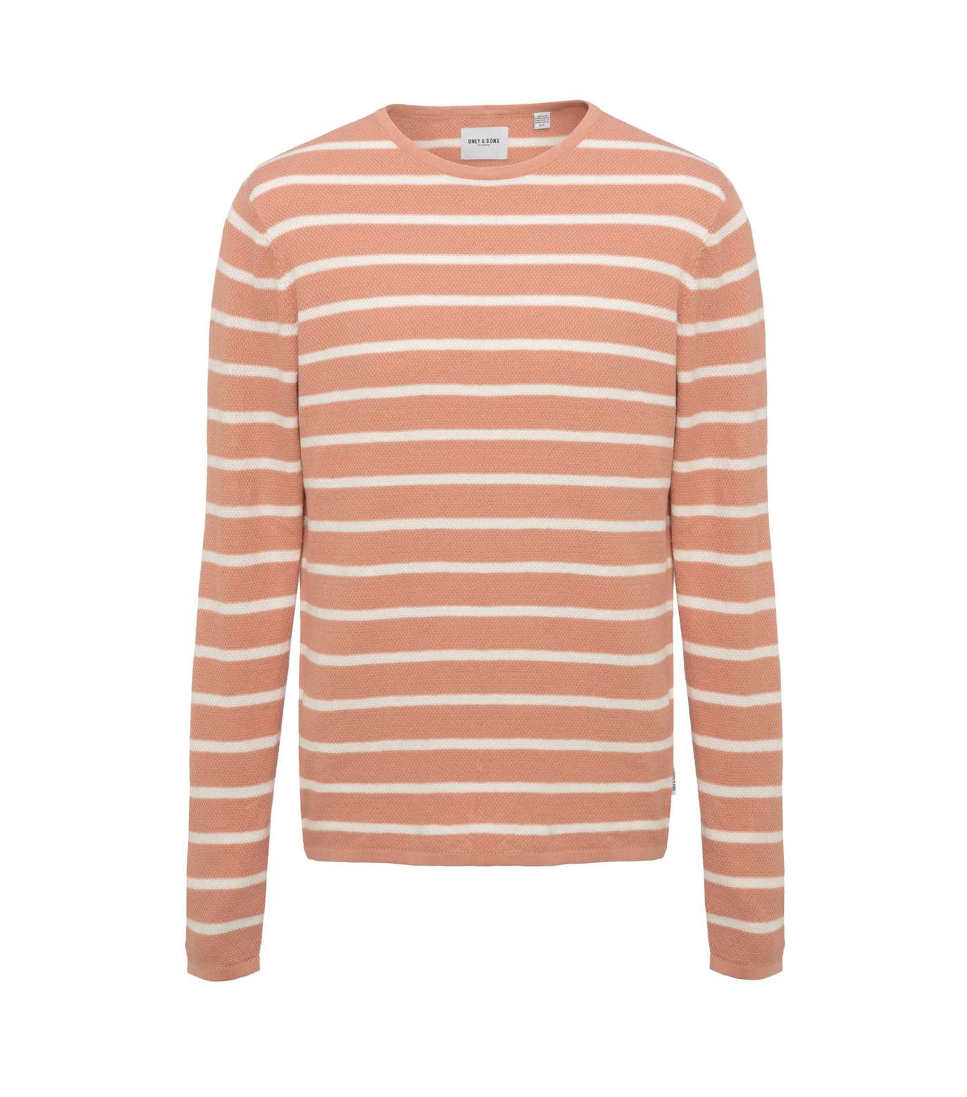 Only & Sons Pink Stripe Crew Neck Top 