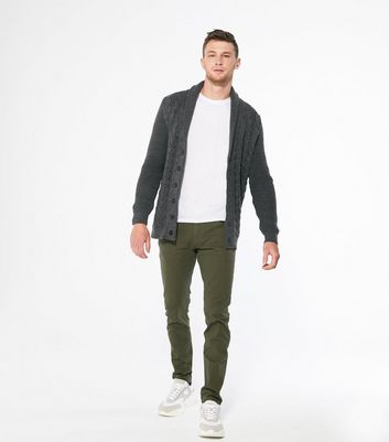 green slim fit jeans