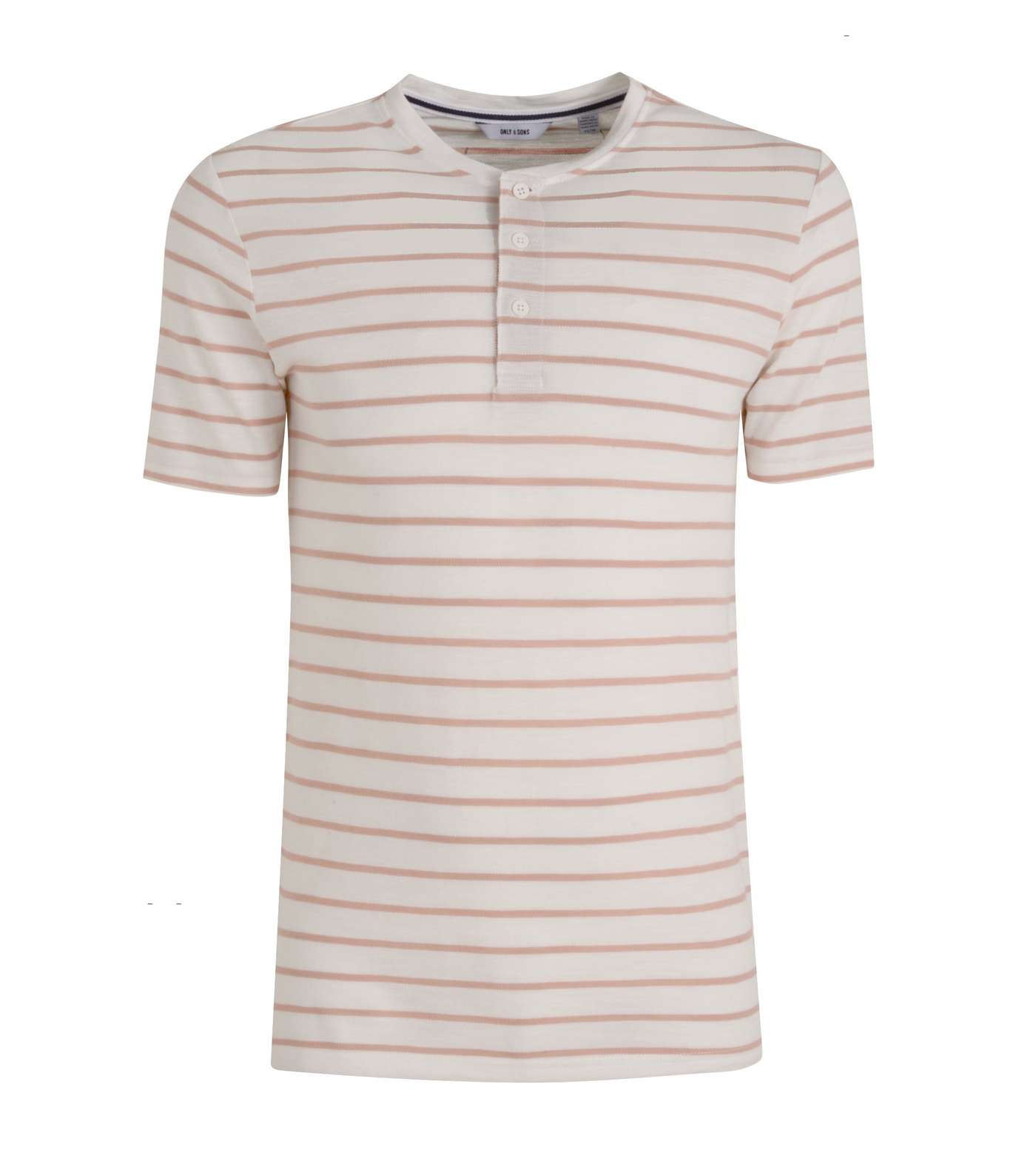 Only & Sons Grey Stripe Button Up T-Shirt