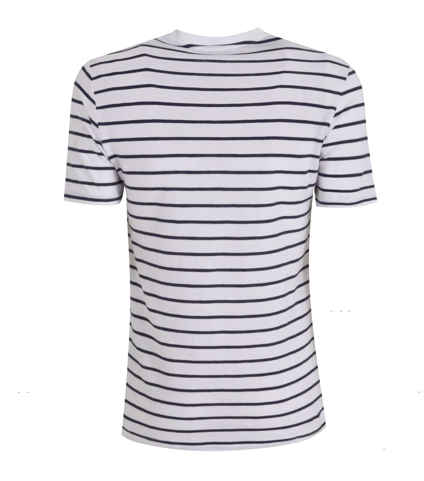 Only & Sons Navy Stripe Button Up T-Shirt Image 2