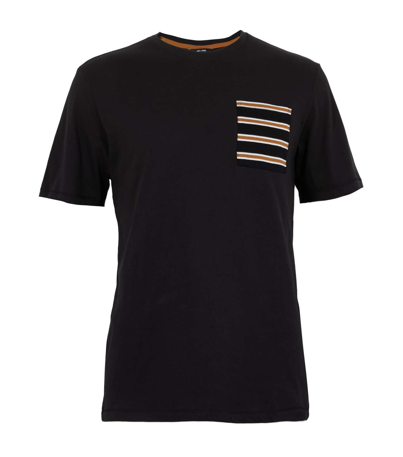 Only & Sons Black Stripe Pocket T-Shirt