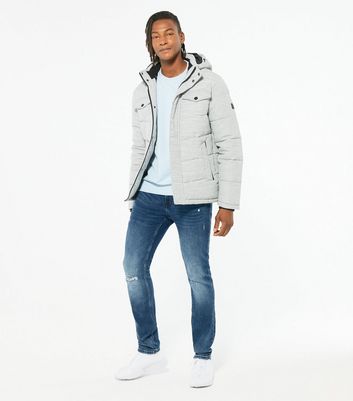 Image of Only & Sons Bright Blue Ripped Slim Fit Jeans New Look